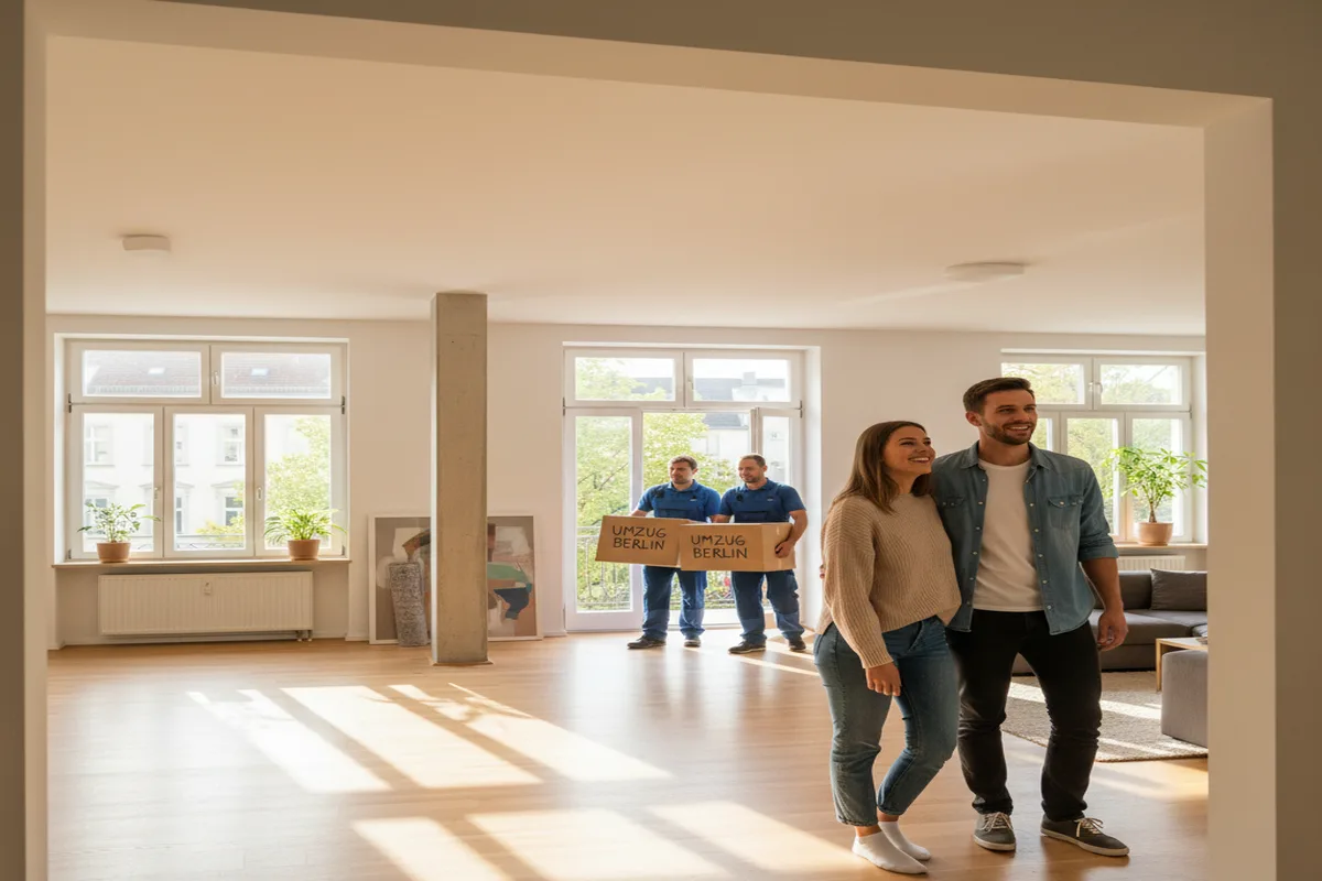 Privatumzug Berlin – Umzugsteam beim Tragen von Möbeln